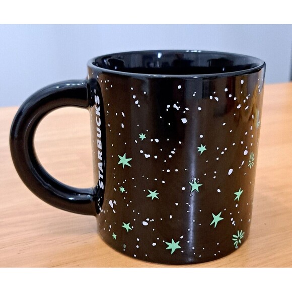 Starbucks Other - Starbucks Halloween 2022 Black Night Sky Glow in the Dark Stars 12 oz Coffee Mug